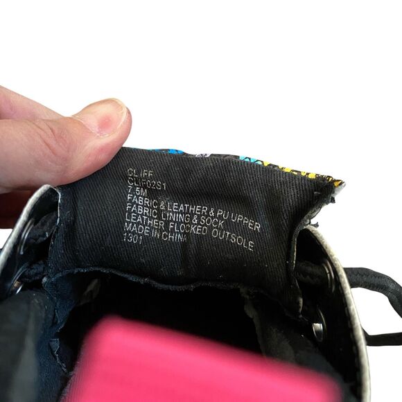 Steve Madden Cliff Fashion Sneakers 7.5 EU 38 Snake Multicolor Chunky Platform - Picture 7 of 8